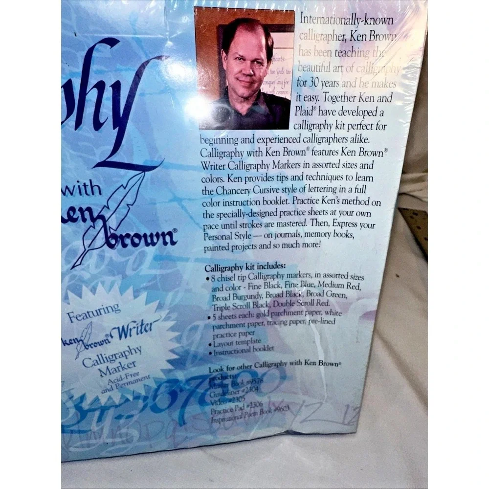 Calligraphy With Ken Brown  New & Sealed Markers, paper, Instruction Booklet
